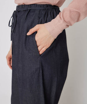 denim wide pants